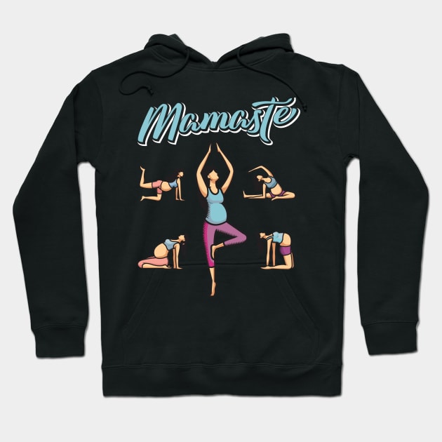 Mamaste - Funny Mom Yoga Positions Pregnancy Sports Hoodie by Shirtbubble